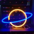 Luminária Neon em Forma de Planeta – USB ou Bateria, Decoração para Quarto e Festas (Bateria Não Incluída)