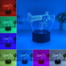 Luminária de Mesa Submetralhadora– Luz Noturna USB