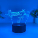 Luminária de Mesa Submetralhadora– Luz Noturna USB