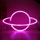 Luminária Neon em Forma de Planeta – USB ou Bateria, Decoração para Quarto e Festas (Bateria Não Incluída)