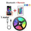 Fita de LED Bluetooth SMD 5050 – Controle por App, Flexível para TV, Sala de Jogos e Decoração