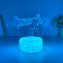 Luminária de Mesa Submetralhadora– Luz Noturna USB