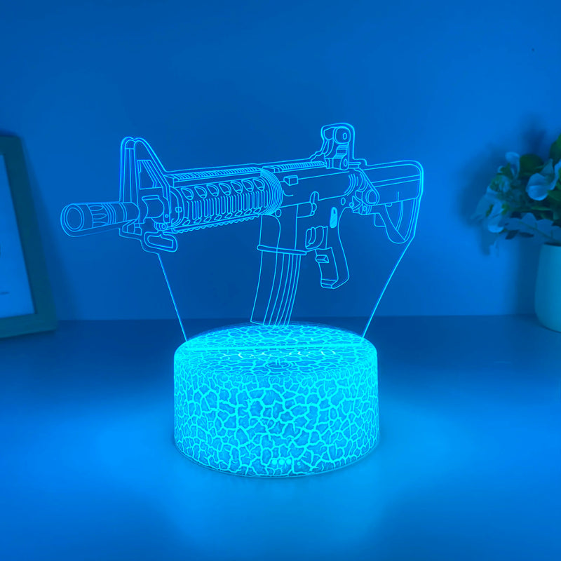 Luminária de Mesa Submetralhadora– Luz Noturna USB