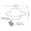 Luminária Neon em Forma de Planeta – USB ou Bateria, Decoração para Quarto e Festas (Bateria Não Incluída)